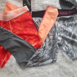 Girls size L NWT Nike Pro Leggings (2 Pairs)